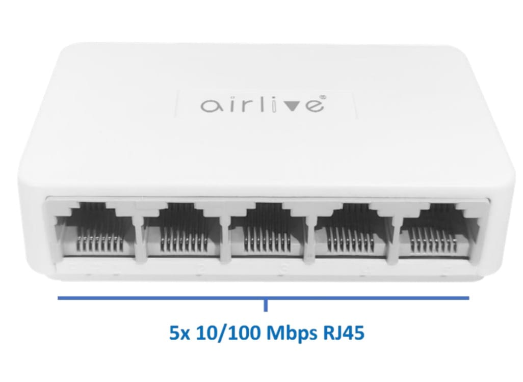 5-port SOHO Fast Ethernet Switch, Plug and Play